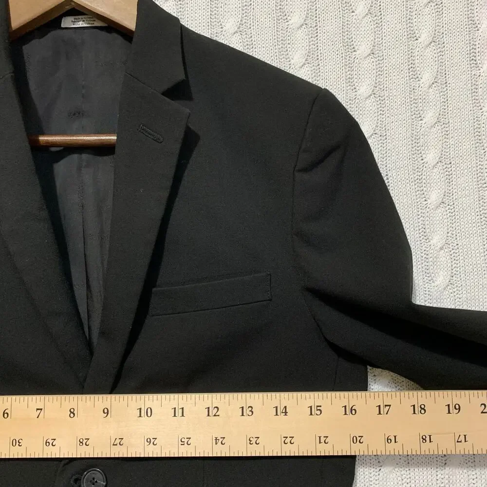 Calvin Klein Black Boy’s 14 Blazer Jacket Trim Fit